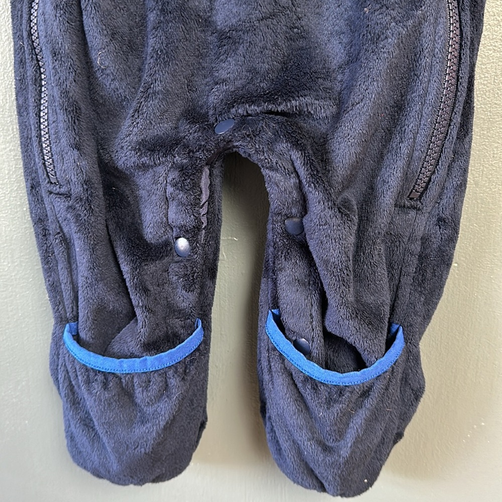 The North Face Blue Winter Baby Bunting Fleece, 6-12 mos - Picture 3 of 5